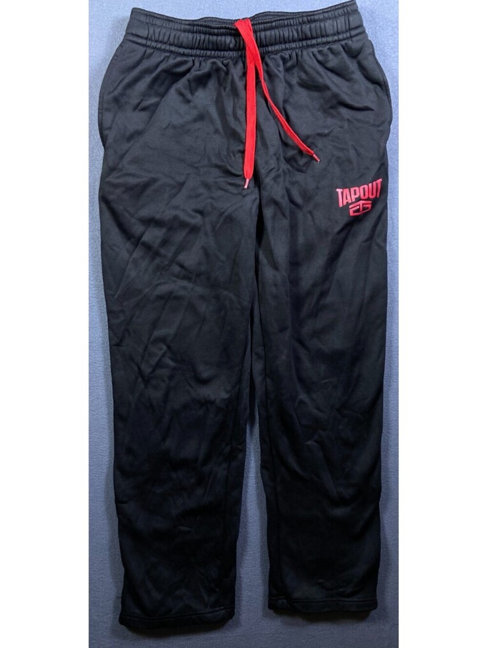 Tapout Pants Mens Medium 28x28 Black Sweatpants UFC Jog Run Drawstring MMA